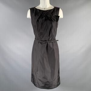 MAX MARA Size 2 Black Bow Sleeveless Knee Length Cocktail Dress